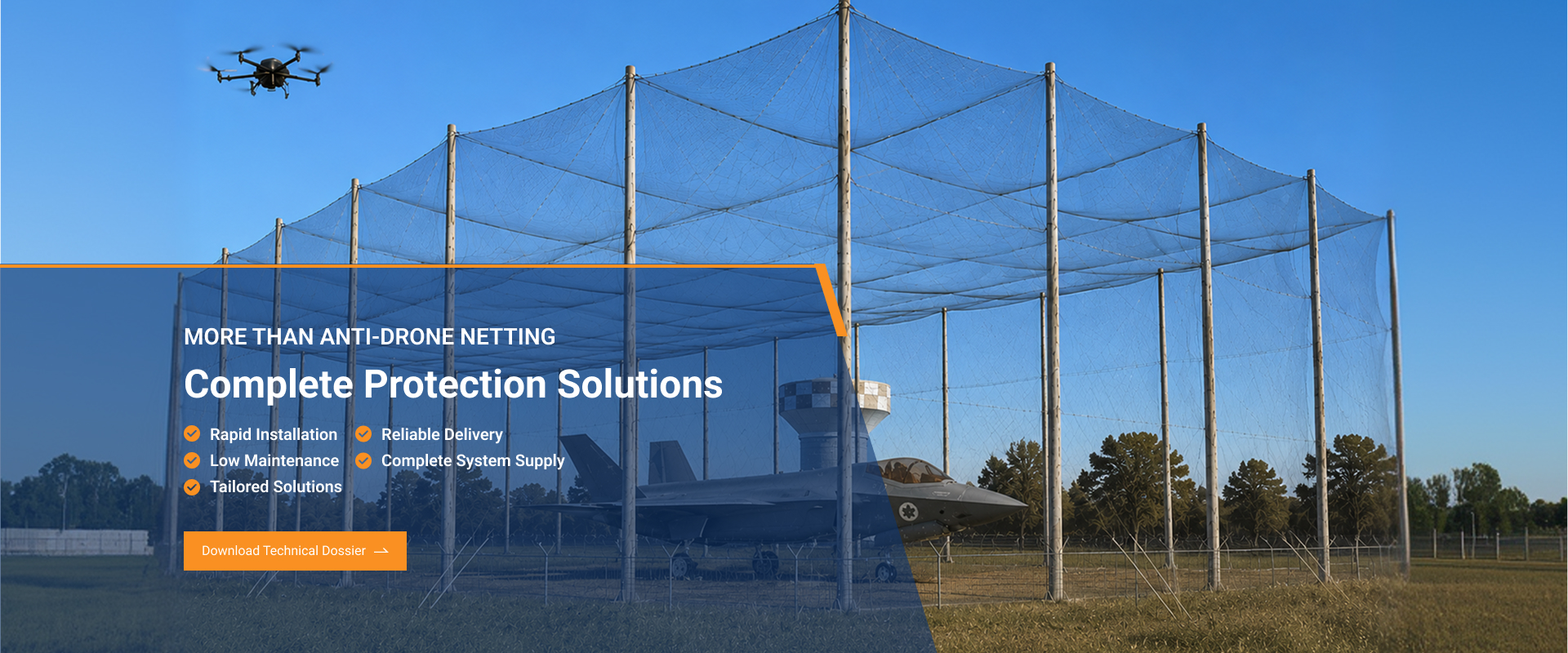 Anti-Drone Nets for Military & Defence