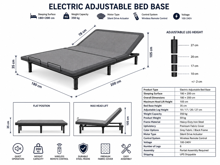 Electric Adjustable Bed Base Manufacturer | Foldable Zero Gravity Adjustable Bed Frame for Wholesale