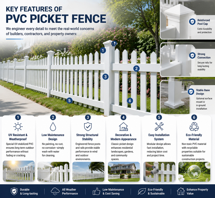 PVC Picket Fence Manufacturer