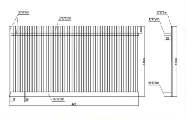  Aluminum Fence Drawing